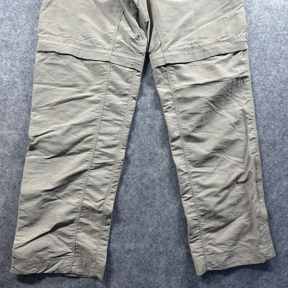 The North Face Convertible Cargo Pants Men 29 Tan Khaki Hiking Zip Off Outdoor